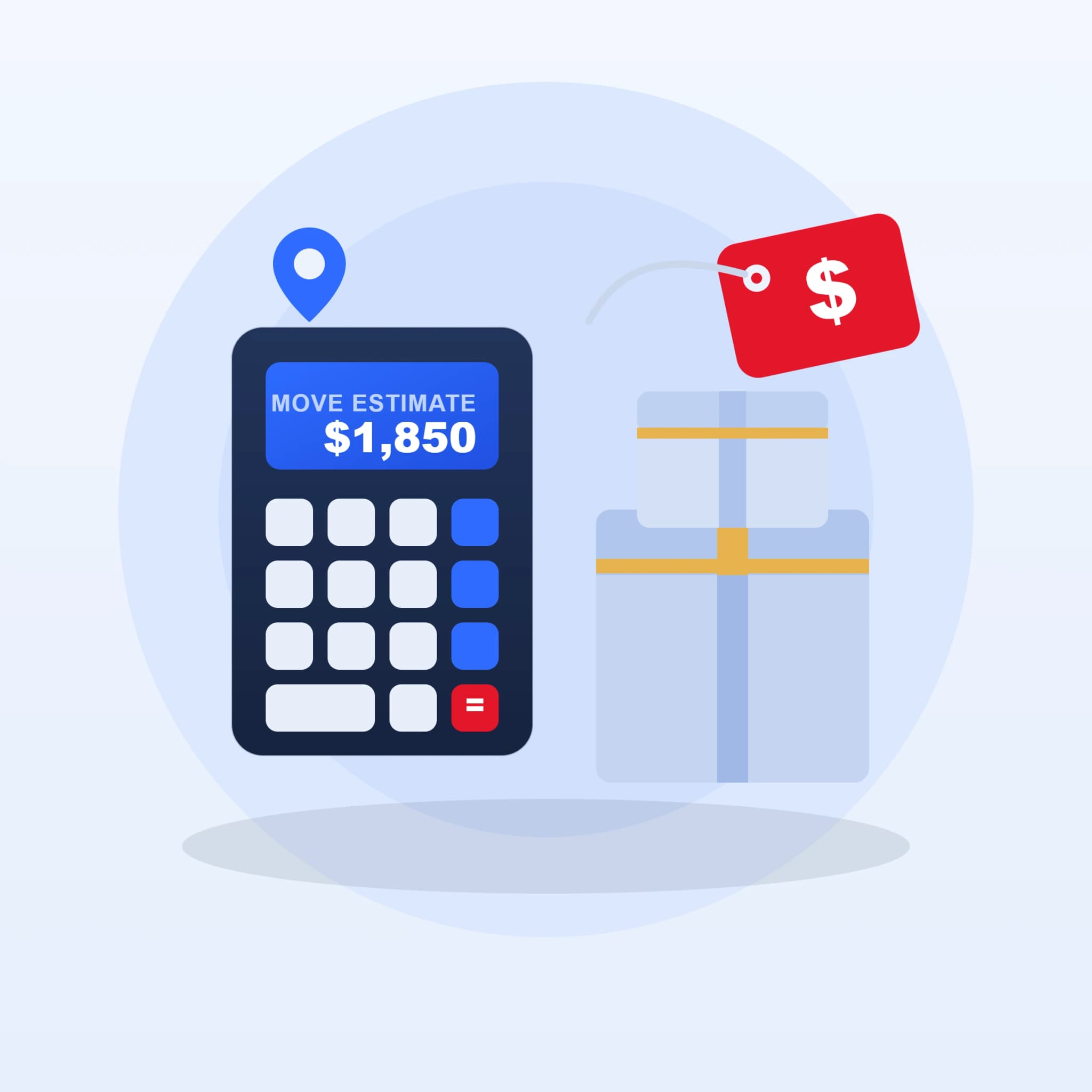 Approximate moving cost calculator. Blue Crab pricing overview for DMV moves.
