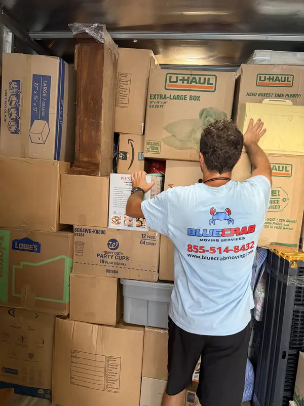 Moving company in DC. Blue Crab crew handling a Washington, D.C. move.